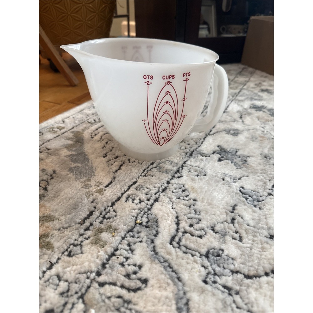 Vintage Tupperware Mix-N-Store #500/8 Cup 2 Qt Measuring Bowl Pitcher NO Lid - Picture 2 of 6